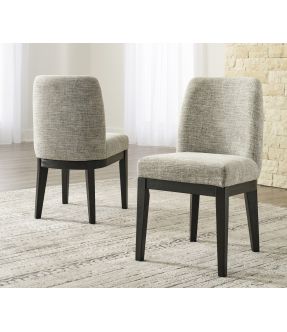Wooden Fabric Upholstered Dining Chair - Allora